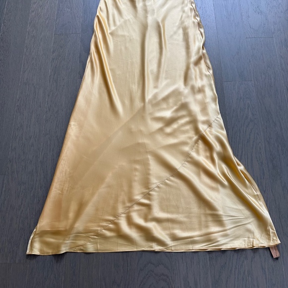 Reformation Jeany Silk Dress Yellow Sunshine Maxi Halter - XL - with tags - Picture 6 of 15